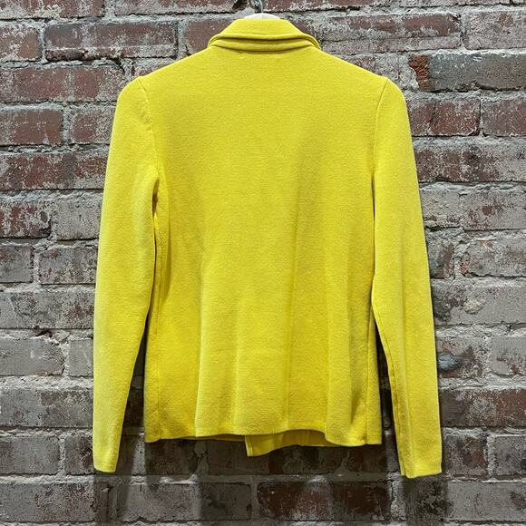 Lauren Ralph Lauren Yellow Cotton Moto Jacket Size Small - Picture 9 of 10